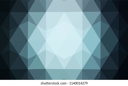 Light Green, Red vector abstract mosaic background. Geometric illustration in Origami style with gradient.  Triangular pattern for your design.