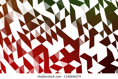 Light Green, Red vector abstract polygonal layout. Creative geometric illustration in Origami style with gradient. A new texture for your design.