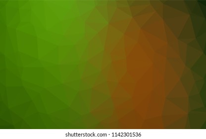 Light Green, Red vector abstract polygonal texture. Creative illustration in halftone style with gradient. The textured pattern can be used for background.