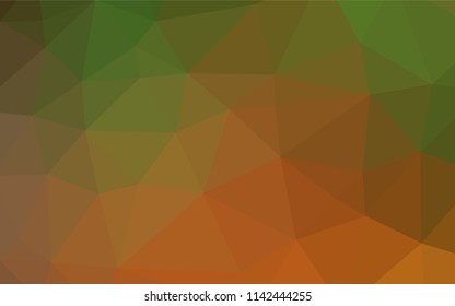 Light Green, Red vector abstract polygonal cover. Colorful illustration in abstract style with gradient. Triangular pattern for your business design.