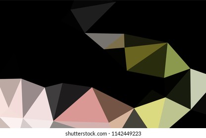 Light Green, Red vector abstract polygonal cover. Shining illustration, which consist of triangles. A new texture for your design.