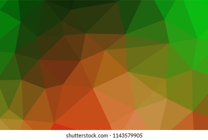 Light Green, Red vector abstract mosaic pattern. Creative geometric illustration in Origami style with gradient. A new texture for your design.
