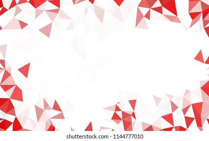 Light Green, Red vector abstract polygonal background. Shining colorful illustration with triangles. Brand new style for your business design.