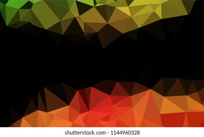 Light Green, Red vector abstract polygonal layout. Modern geometrical abstract illustration with gradient. The polygonal design can be used for your web site.