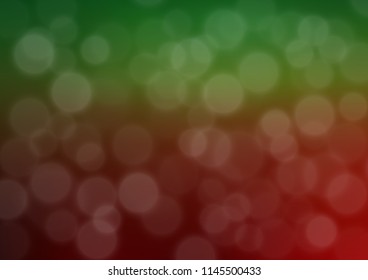 Light Green, Red vector abstract bokeh pattern. Shining colorful illustration in a Brand new style. The template for backgrounds of cell phones.