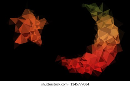 Light Green, Red vector abstract polygonal cover. Brand new colored illustration in blurry style with gradient. Brand new style for your business design.