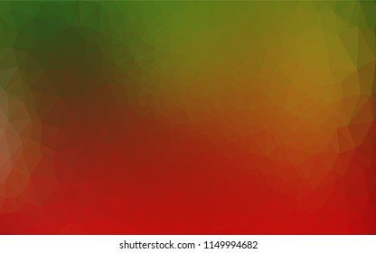 Light Green, Red vector abstract mosaic backdrop. Modern geometrical abstract illustration with gradient. The elegant pattern can be used as part of a brand book.