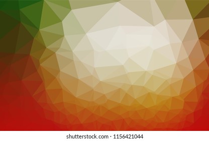Light Green, Red vector abstract polygonal cover. An elegant bright illustration with gradient. A completely new template for your business design.