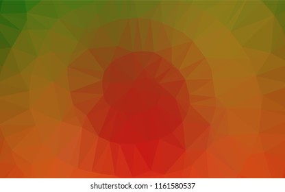 Light Green, Red vector abstract polygonal layout. Triangular geometric sample with gradient.  The template can be used as a background for cell phones.