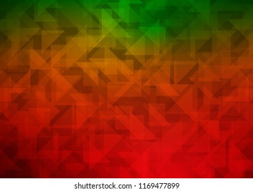 Light Green, Red vector abstract mosaic backdrop. Creative illustration in halftone style with gradient. Brand new design for your business.