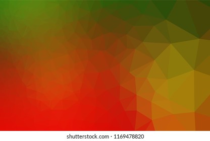 Light Green, Red vector abstract polygonal texture. Colorful abstract illustration with gradient. The polygonal design can be used for your web site.