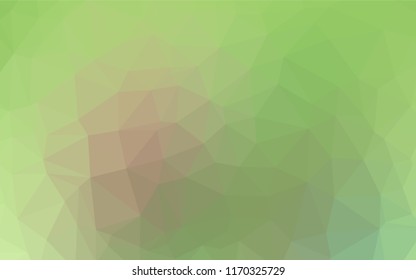 Light Green, Red vector abstract polygonal cover. Glitter abstract illustration with an elegant design. The template can be used as a background for cell phones.