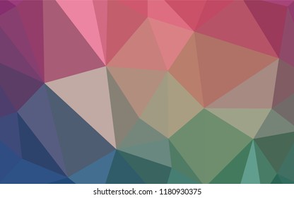 Light Green, Red vector abstract polygonal template. Modern abstract illustration with triangles. Best triangular design for your business.