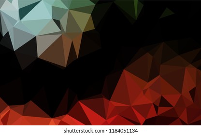 Light Green, Red vector abstract polygonal layout. Creative geometric illustration in Origami style with gradient. A completely new template for your business design.