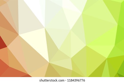 Light Green, Red vector abstract mosaic backdrop. Creative geometric illustration in Origami style with gradient. A new texture for your web site.
