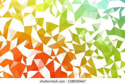 Light Green, Red vector abstract polygonal background. Colorful illustration in abstract style with triangles. A completely new design for your leaflet.