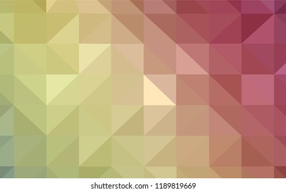 Light Green, Red vector abstract mosaic pattern. Creative geometric illustration in Origami style with gradient. A completely new design for your leaflet.