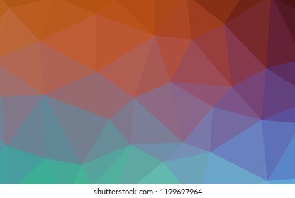 Light Green, Red vector abstract polygonal pattern. Creative illustration in halftone style with triangles. Completely new template for your banner.