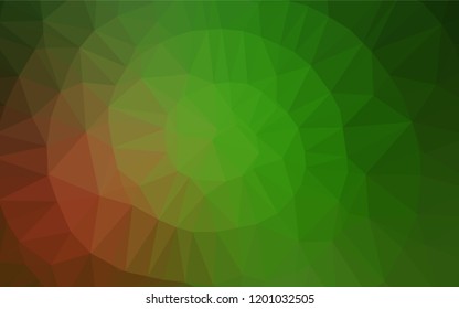 Light Green, Red vector abstract polygonal cover. A completely new color illustration in a vague style. Brand new style for your business design.