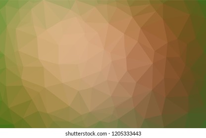 Light Green, Red vector abstract polygonal cover. Glitter abstract illustration with an elegant design. The elegant pattern can be used as part of a brand book.