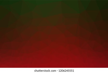 Light Green, Red vector abstract mosaic background. Brand new colored illustration in blurry style with gradient. The polygonal design can be used for your web site.