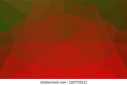Light Green, Red vector abstract polygonal layout. Modern geometrical abstract illustration with gradient. A completely new design for your business.