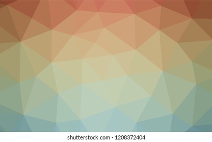 Light Green, Red vector abstract polygonal cover. Geometric illustration in Origami style with gradient.  The polygonal design can be used for your web site.