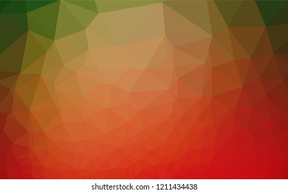 Light Green, Red vector abstract mosaic background. Modern geometrical abstract illustration with gradient. The completely new template can be used for your brand book.