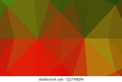 Light Green, Red vector abstract mosaic pattern. Creative illustration in halftone style with gradient. Brand new design for your business.