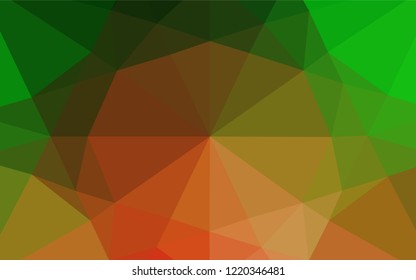 Light Green, Red vector abstract mosaic background. A sample with polygonal shapes. The textured pattern can be used for background.