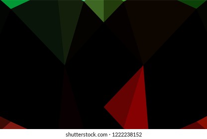 Light Green, Red vector abstract mosaic pattern. Colorful abstract illustration with gradient. The polygonal design can be used for your web site.