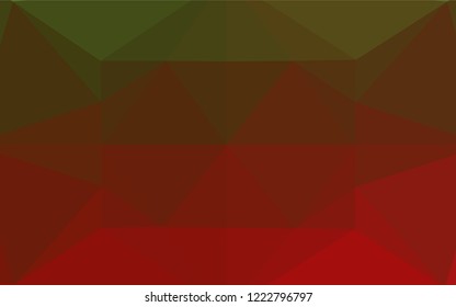 Light Green, Red vector abstract polygonal texture. Brand new colored illustration in blurry style with gradient. The completely new template can be used for your brand book.