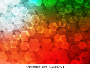 Light Green, Red vector abstract mosaic template. An elegant bright illustration with gradient. A completely new template for your business design.