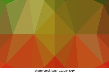 Light Green, Red vector abstract polygonal texture. Brand new colored illustration in blurry style with gradient. The textured pattern can be used for background.