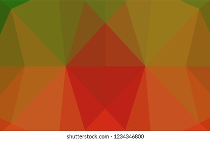 Light Green, Red vector abstract polygonal cover. Shining colored illustration in a Brand new style. The template can be used as a background for cell phones.