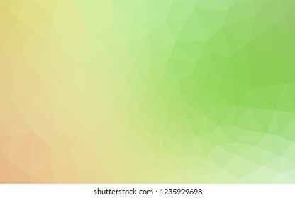 Light Green, Red vector abstract mosaic background. Shining polygonal illustration, which consist of triangles. Textured pattern for your backgrounds.