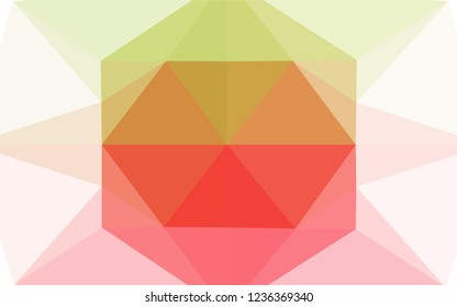 Light Green, Red vector abstract mosaic background. A vague abstract illustration with gradient. The polygonal design can be used for your web site.