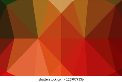 Light Green, Red vector abstract polygonal cover. Brand new colored illustration in blurry style with gradient. The template can be used as a background for cell phones.
