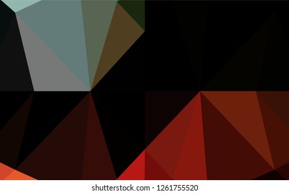 Light Green, Red vector abstract mosaic backdrop. A sample with polygonal shapes. The completely new template can be used for your brand book.