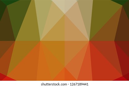Light Green, Red vector abstract polygonal texture. A vague abstract illustration with gradient. The textured pattern can be used for background.