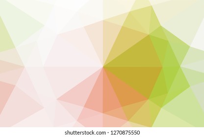 Light Green, Red vector abstract mosaic backdrop. Creative illustration in halftone style with gradient. The template can be used as a background for cell phones.