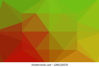 Light Green, Red vector abstract polygonal layout. Creative illustration in halftone style with gradient. Brand new design for your business.