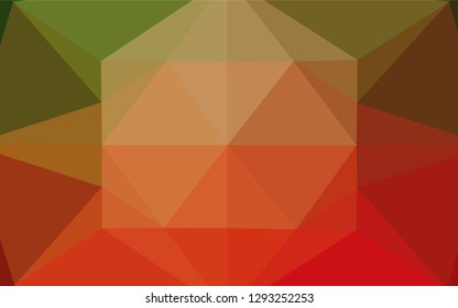 Light Green, Red vector abstract polygonal layout. Geometric illustration in Origami style with gradient.  The template can be used as a background for cell phones.