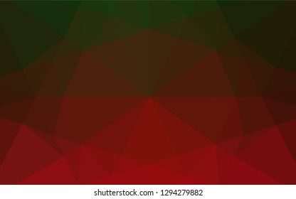 Light Green, Red vector abstract mosaic pattern. Modern geometrical abstract illustration with gradient. A completely new template for your business design.