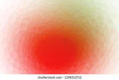 Light Green, Red vector abstract polygonal cover. Modern geometrical abstract illustration with gradient. Polygonal design for your web site.
