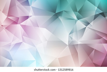 Light Green, Red vector abstract polygonal background. Colorful illustration in polygonal style with gradient. Brand new design for your business.