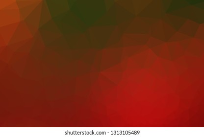 Light Green, Red vector abstract polygonal cover. Colorful illustration in abstract style with gradient. Triangular pattern for your business design.