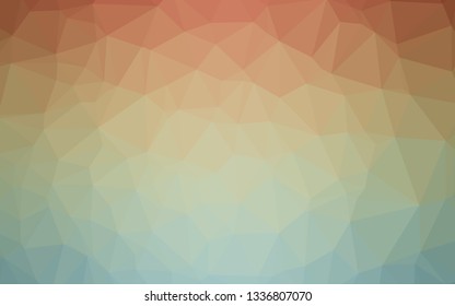 Light Green, Red vector abstract polygonal layout. Creative illustration in halftone style with gradient. The best triangular design for your business.