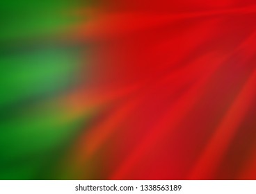 Light Green, Red vector abstract blurred background. Creative illustration in halftone style with gradient. The elegant pattern for brand book.