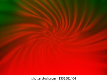 Light Green, Red vector abstract bright background. Colorful illustration in abstract style with gradient. A completely new design for your business.